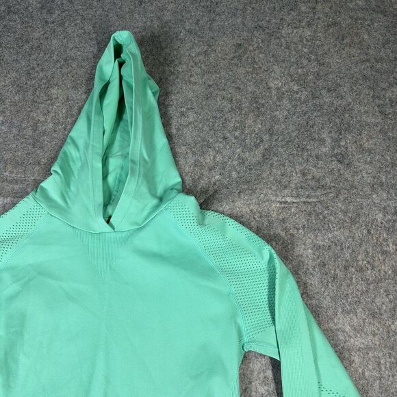 ZYIA Active Peak Performance Women’s Medium Fitted Hoodie Mint Green Pullover - Picture 2 of 7
